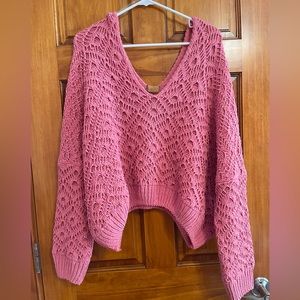 Pink boutique oversized sweater